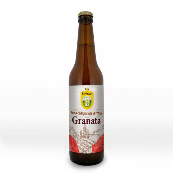 Granata - Bottiglia di Birra rossa artigianale biologica al miele 50cl